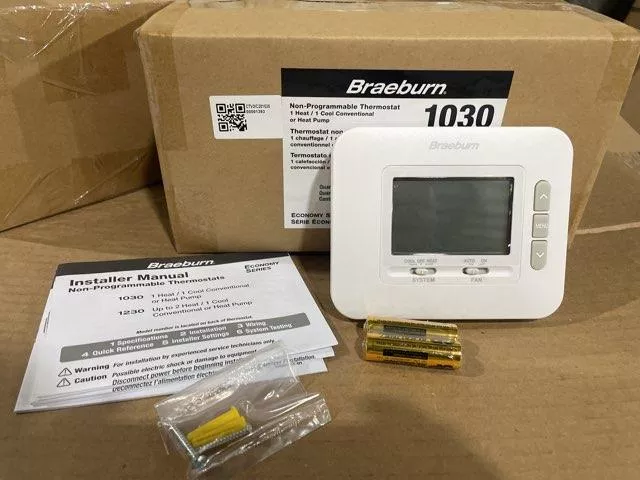 1 Heat/1 Cool, Non-Programmable 24 V Heat Pump/Conventional Thermostat