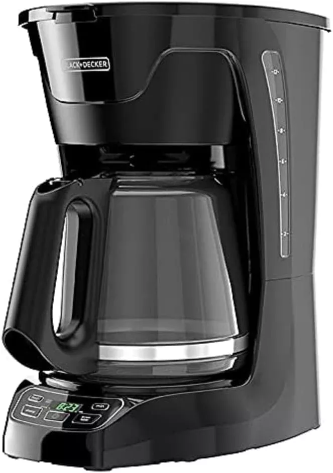 12 Cup Programmable Coffeemaker with Vortex Technology - Black