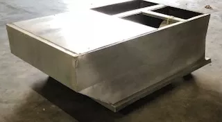 22" High Roof Curb Adapter With Duct Transitions for Large Packaged Units