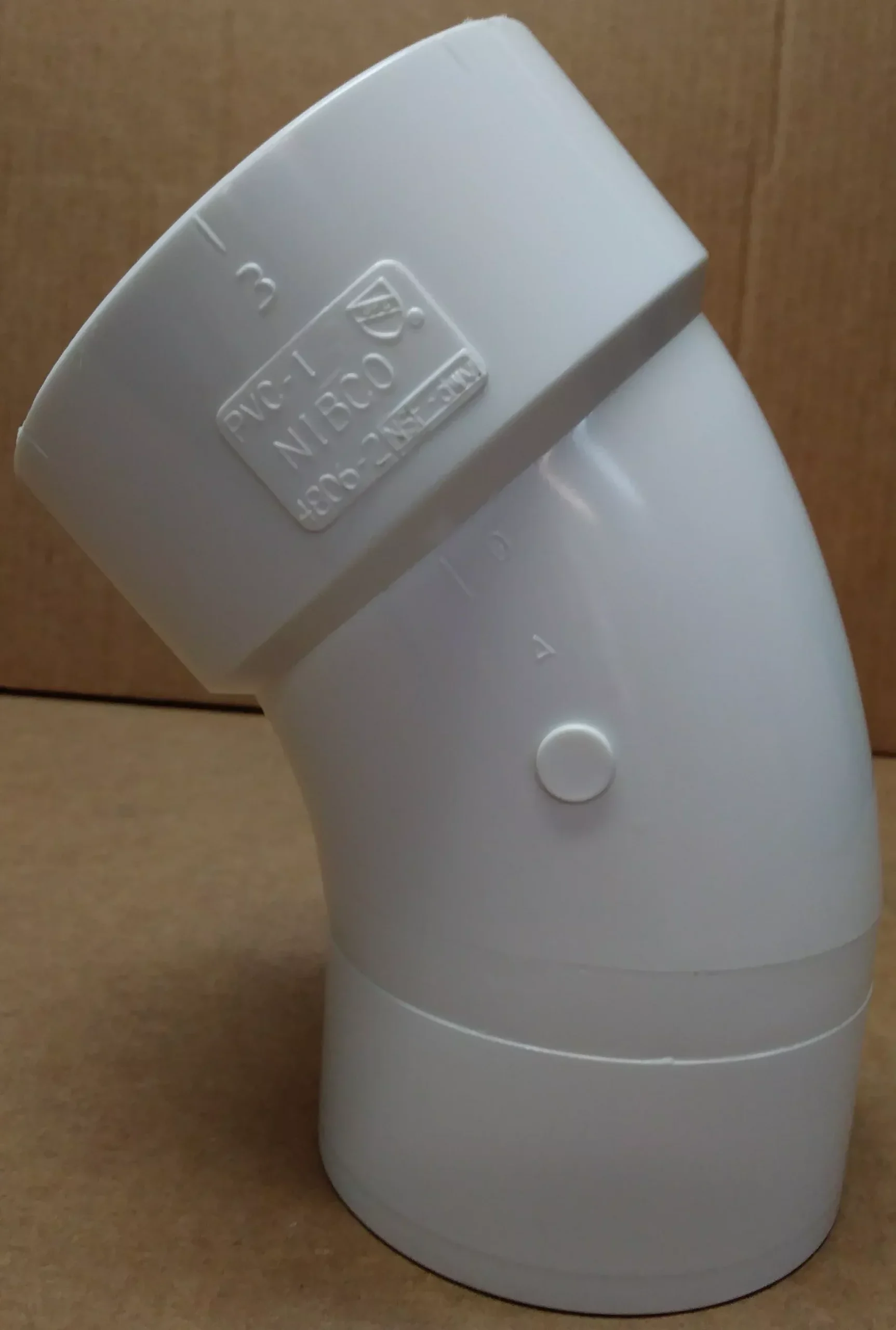 3" 45-DEGREE PVC STREET ELBOW FITTING