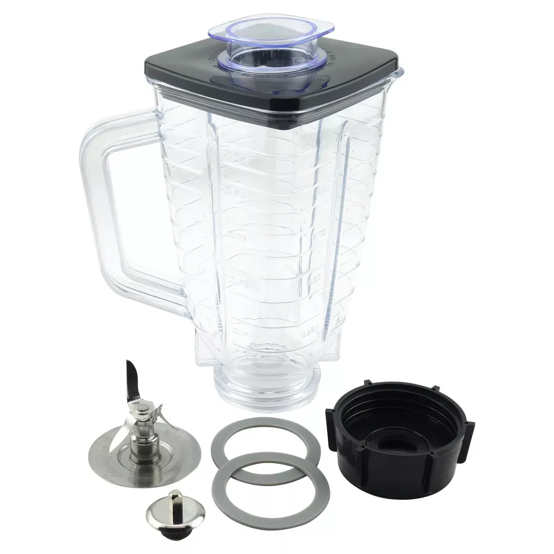 5-Cup Square Top 7-Piece Plastic Jar Replacement Set for Oster Blenders
