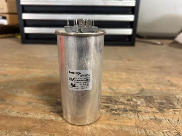 50+5 MFD x 440 VAC Round Dual Run Capacitor