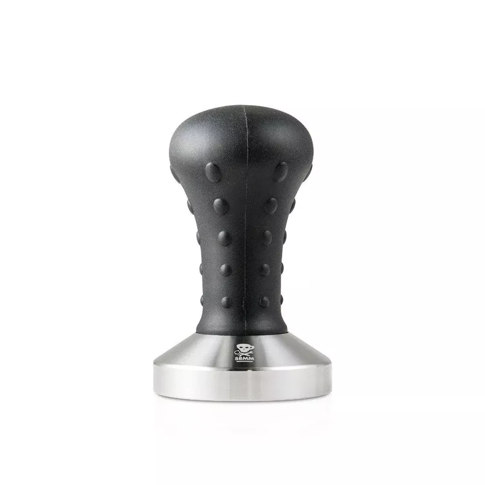 Barista Basics Grip Dot Black Espresso Tamper - 58mm, Flat