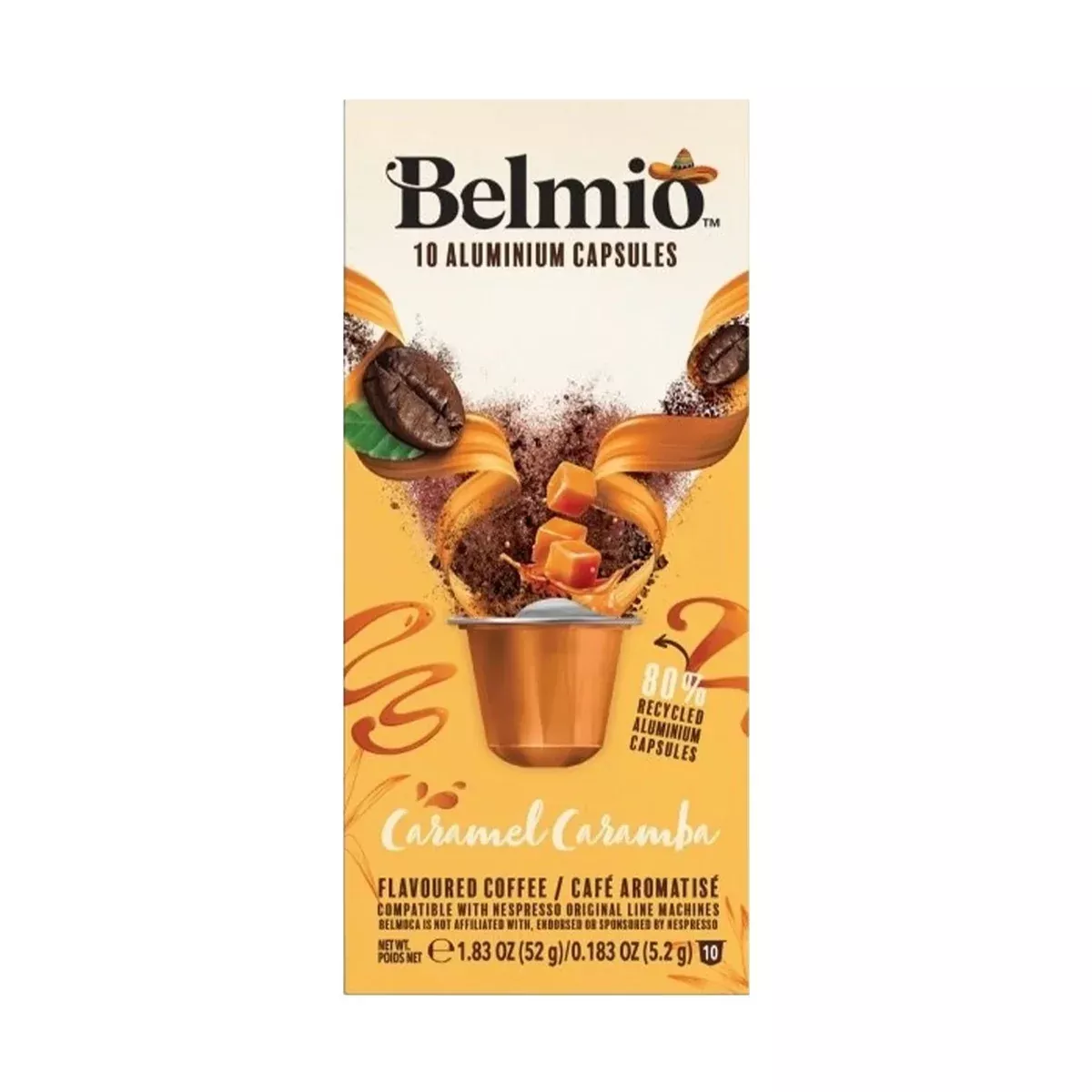 Belmio Caramel Caramba Nespresso Compatible Capsules, 10 Pack