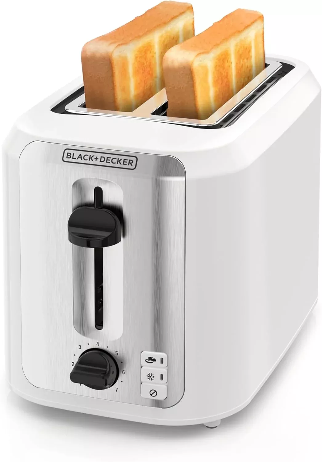 BLACK+DECKER 2-Slice Toaster, Stone Off-White