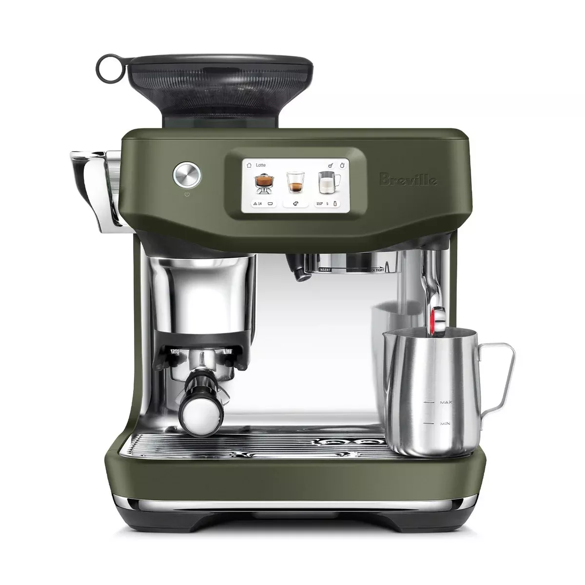 Breville Barista Touch Impress Automatic Espresso Machine, Olive Tapenade #BES881OLT1BNA1