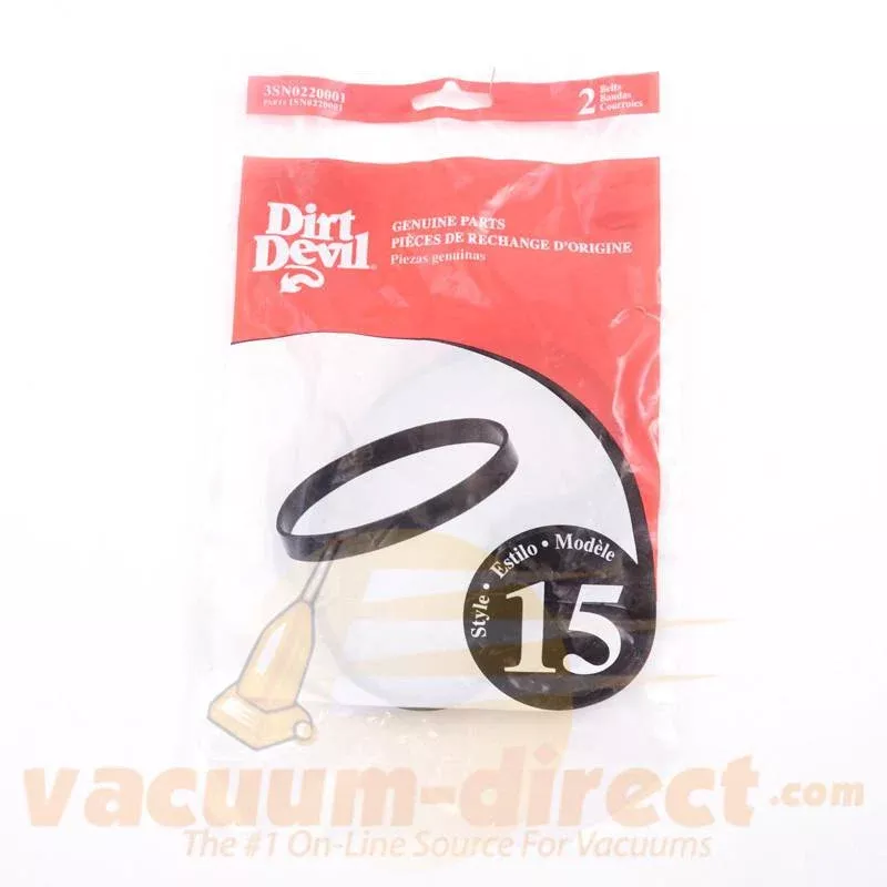 Dirt Devil Style 15 Quick Vac Vacuum Belt 2 Pack