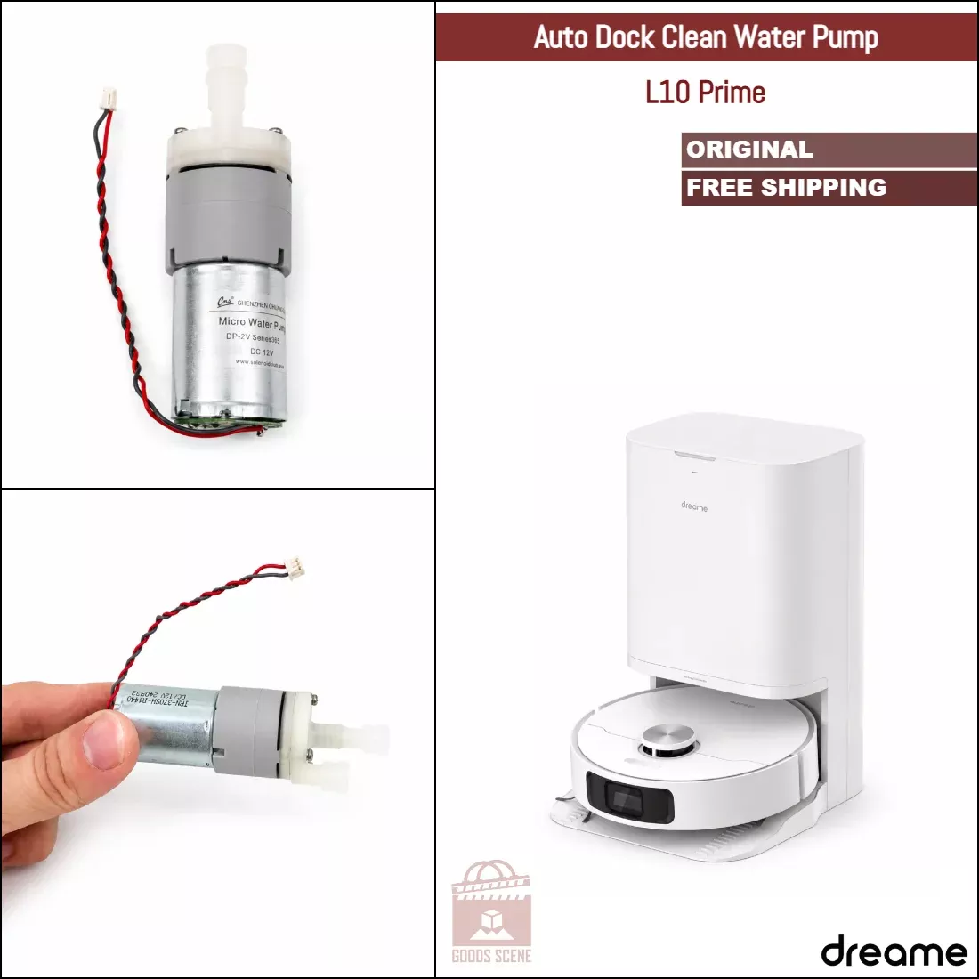 Dreame L10 Prime | Original Spare & Repair Parts For Auto Empty Dock: Clean Water Pump