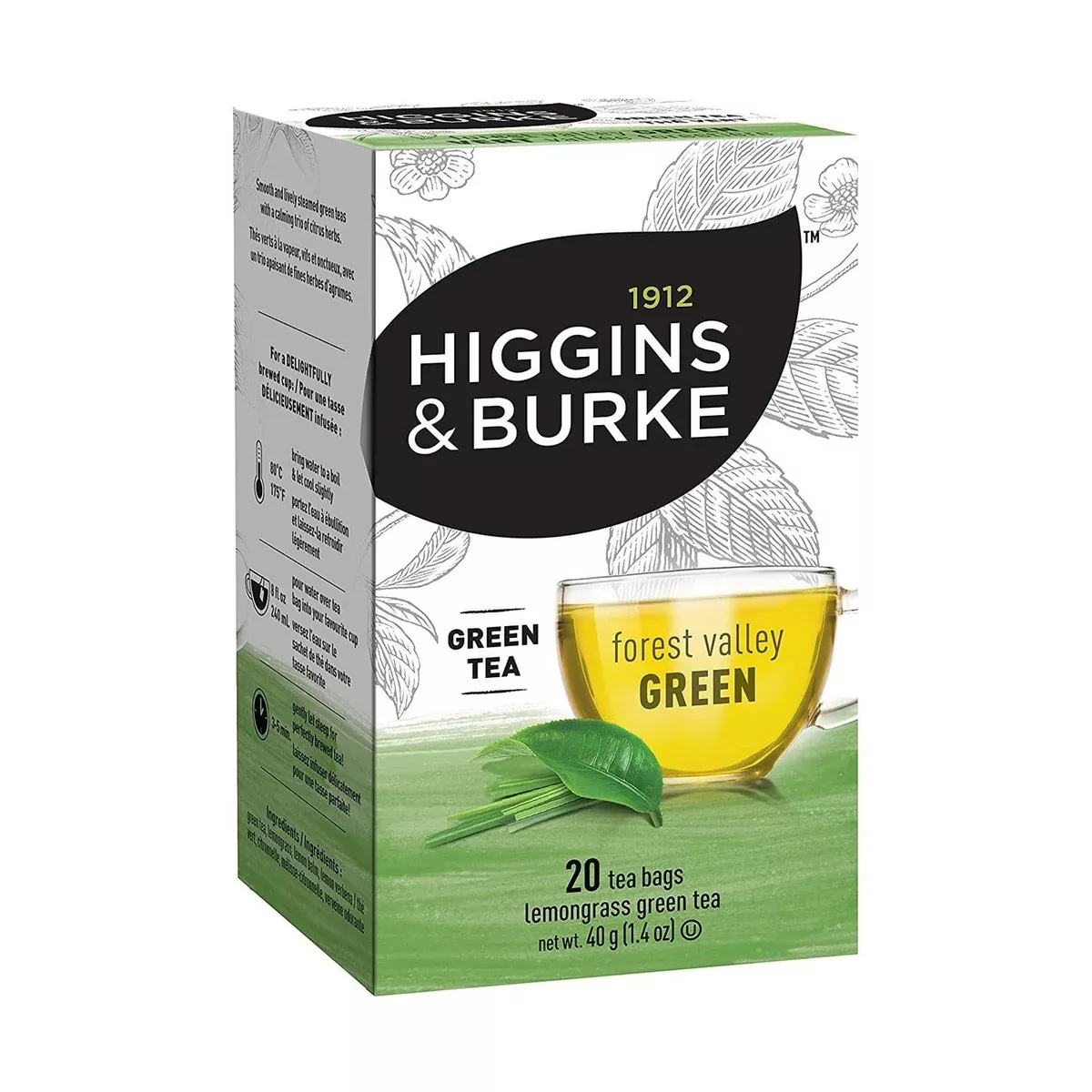 Higgins & Burke Forest Valley Green Filterbag Tea 20 Count