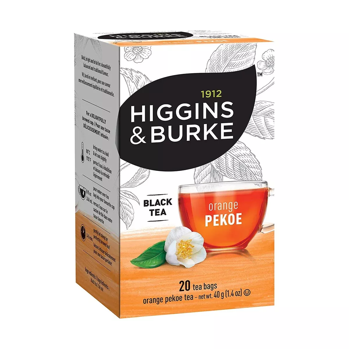Higgins & Burke Orange Pekoe Filterbag Tea 20 Count
