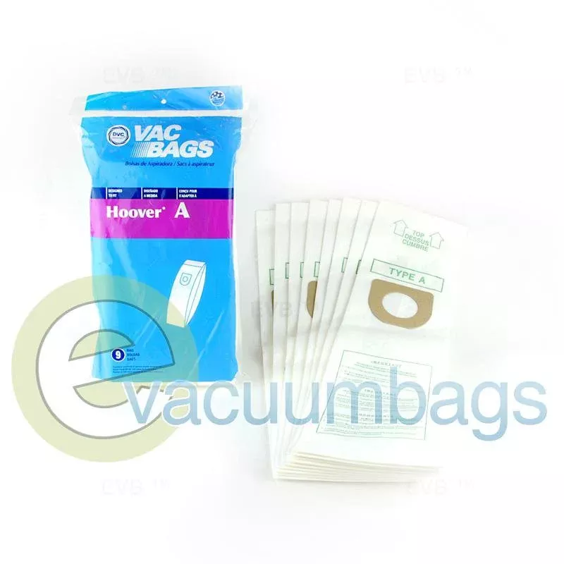 Hoover Style A Upright Paper Vacuum Bags by DVC, Generic 9 Pack #409847