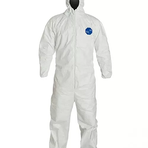 Jansan Tyvek Coveralls with Hood - Size Large
