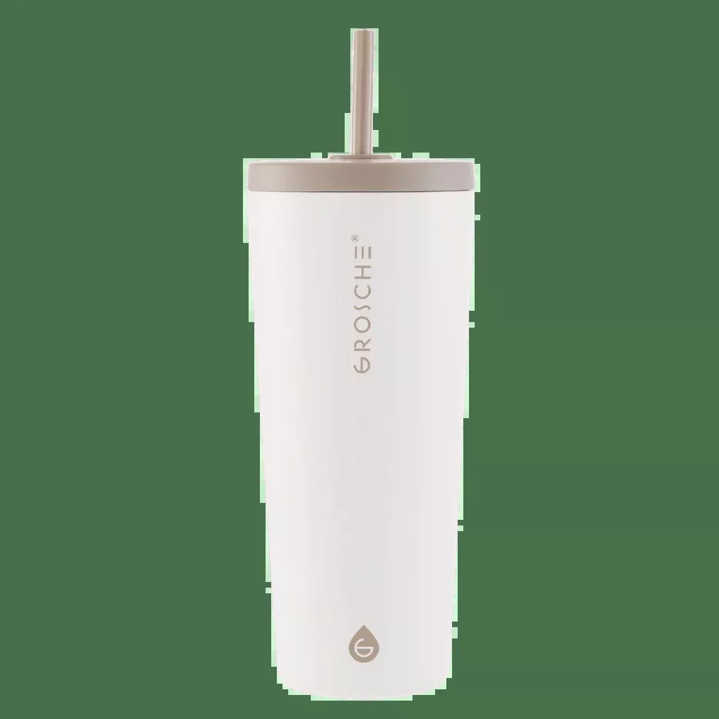 JASPER Stainless Steel Tumbler with Straw, 23oz