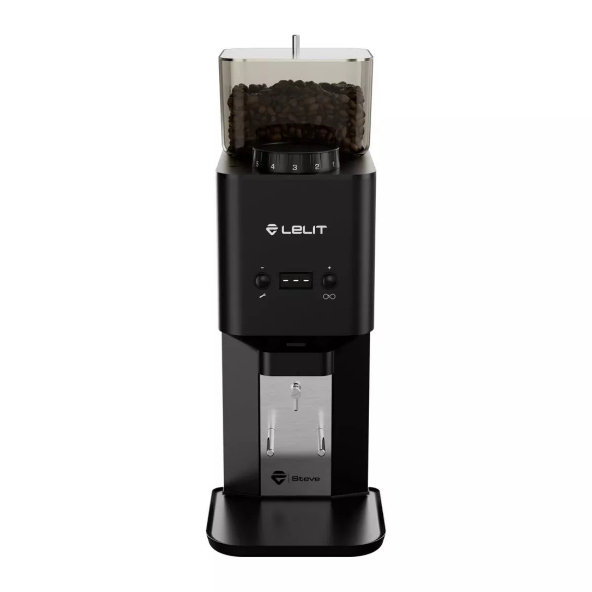 Lelit Steve Coffee Grinder, Black #LEPM20-1B20