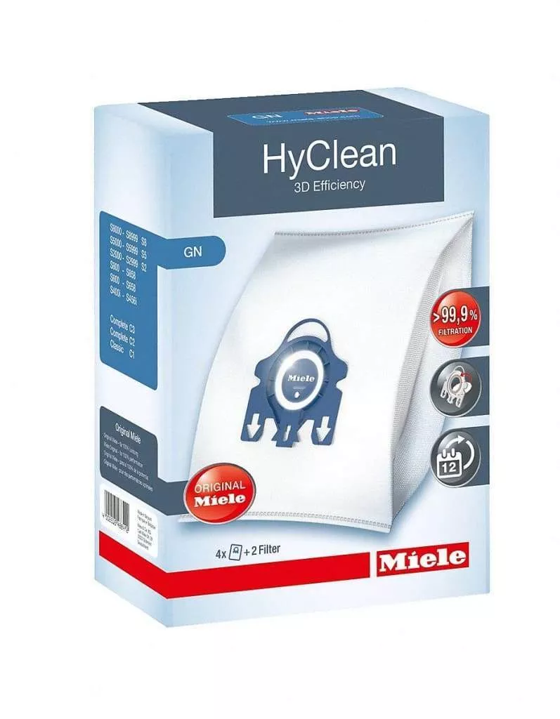 Miele GN Vacuum Bags 4 Pack + Filter HyClean 3D - 09917730 ORIGINAL