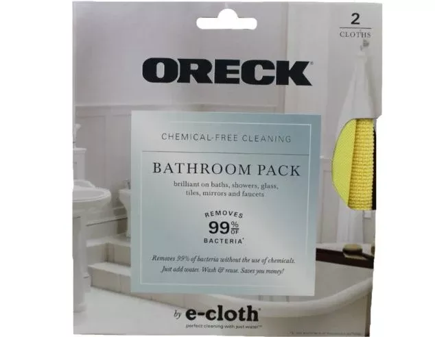 Oreck AK51008 2 Pack of Yellow Bathroom Cloths