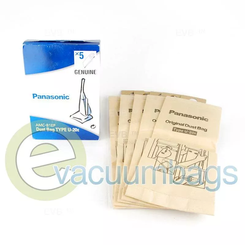 Panasonic Type U-20E Upright Paper Vacuum Bags, 5 Pack #AMC-B1EP