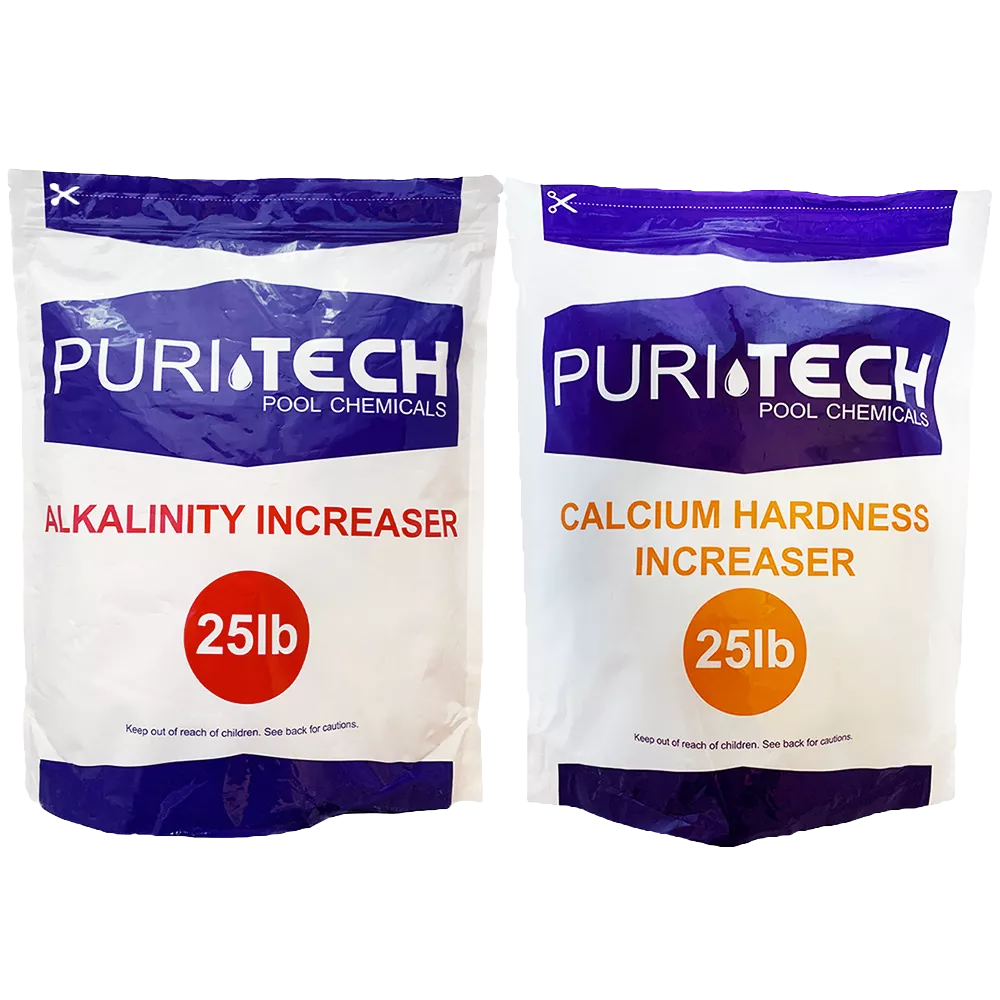 Puri Tech 25 lb Calcium Hardness Increaser and 25 lb Alkalinity Increaser Kit