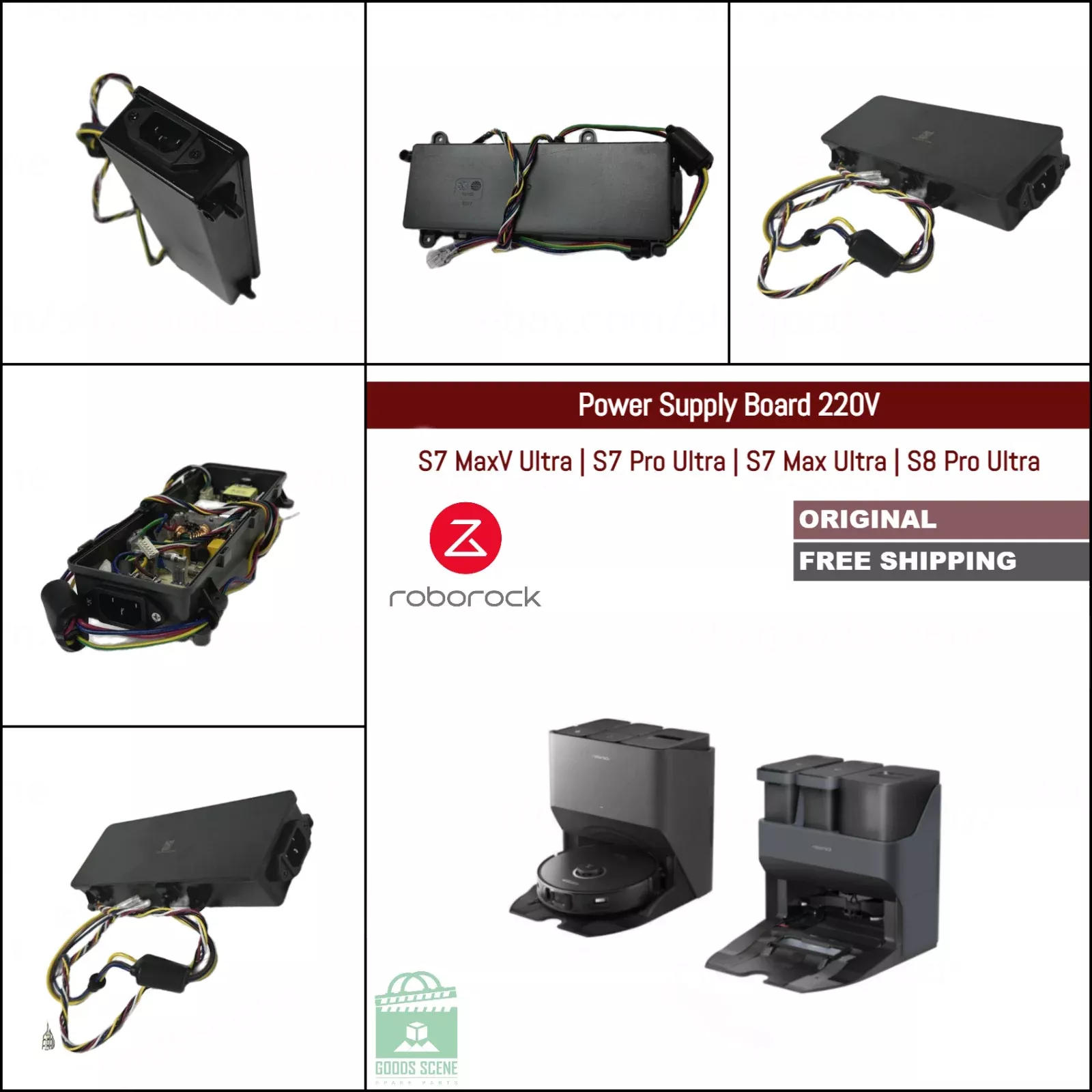 Roborock S7 MaxV Ultra, S7 Max Ultra, S7 Pro Ultra, S8 Pro Ultra | Original Spare & Repair Parts For Auto Dock: Power Supply Board 220V