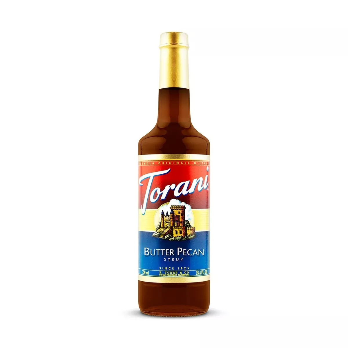 Torani Butter Pecan Syrup 750ml Glass Bottle