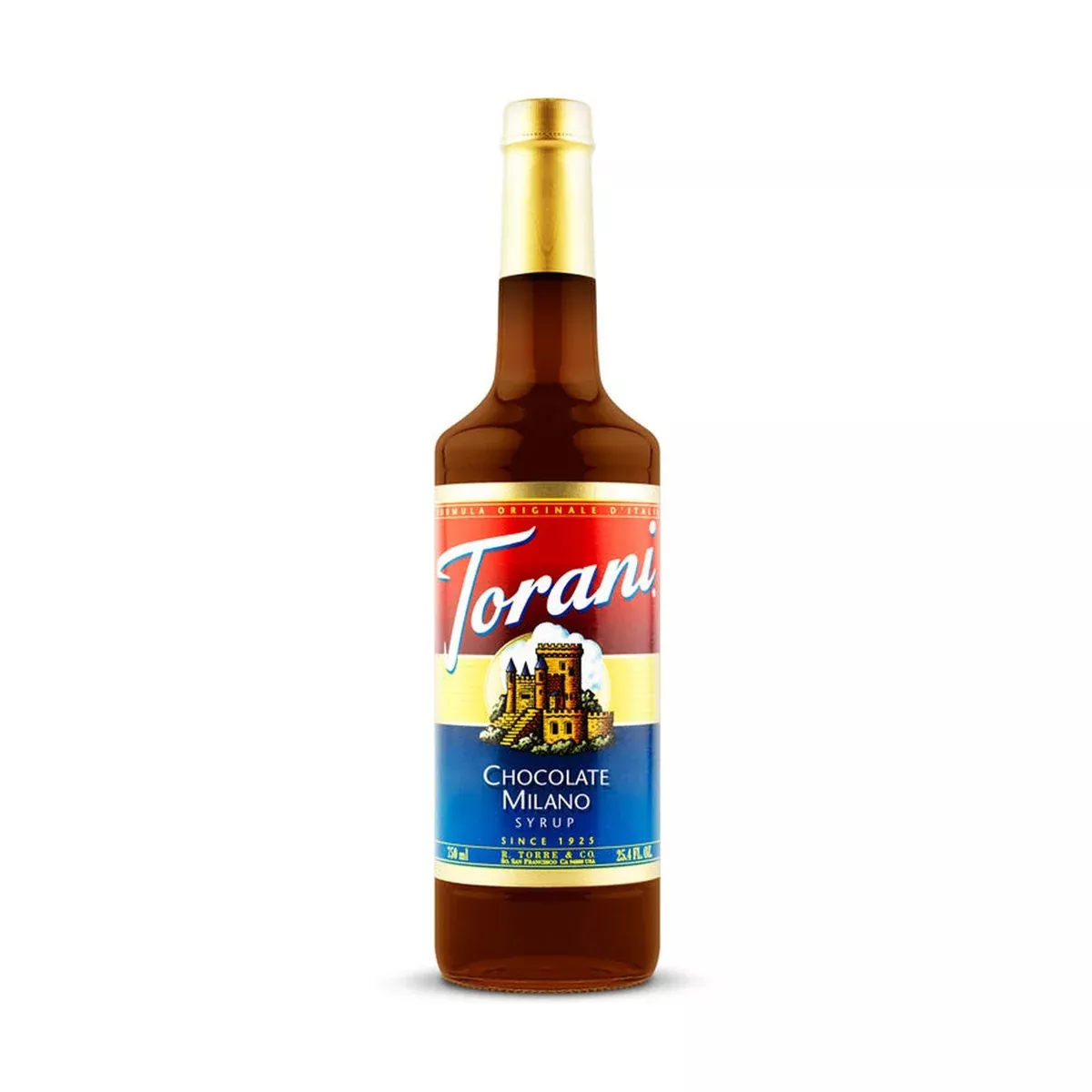 Torani Chocolate Milano Syrup 750ml Glass Bottle