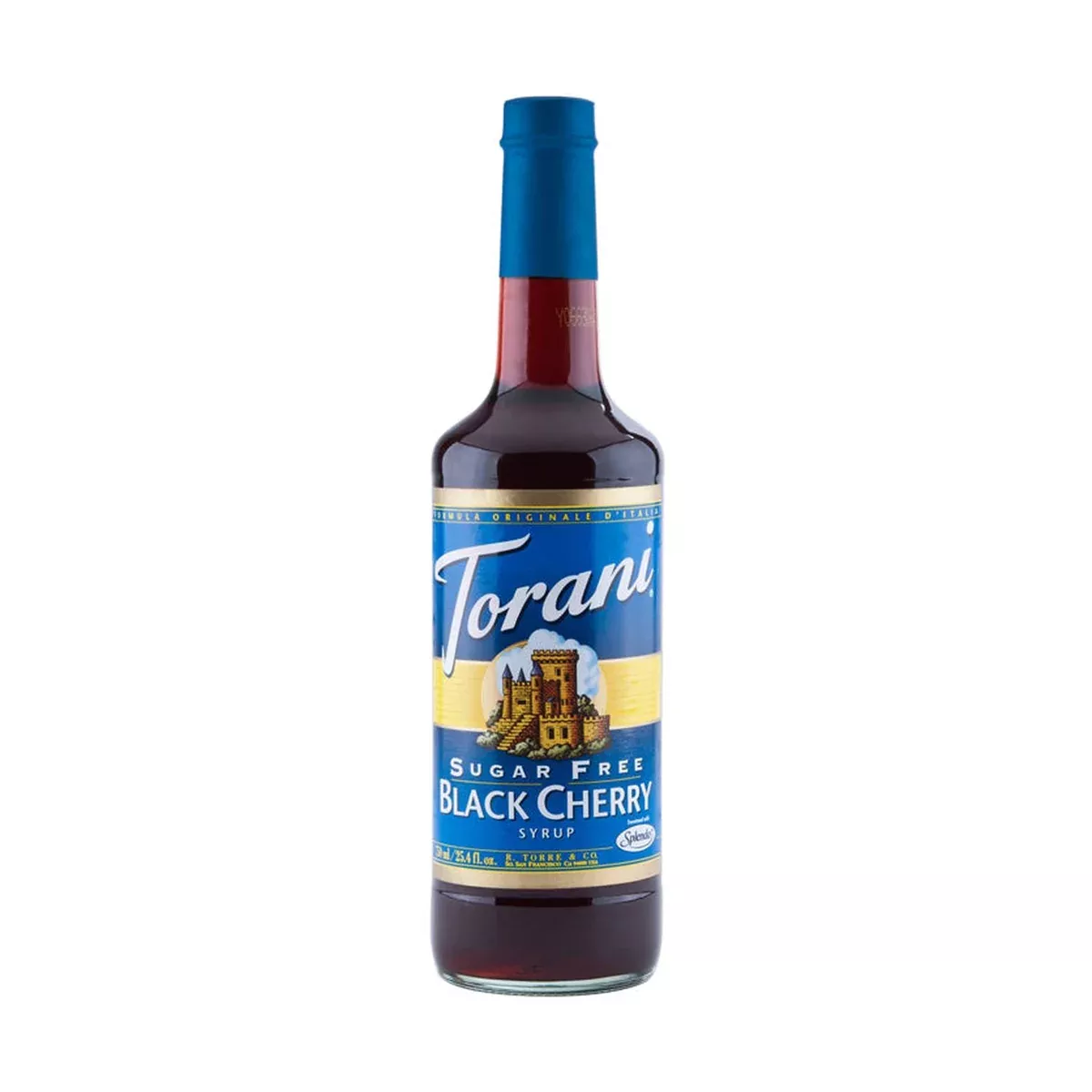 Torani Sugar Free Black Cherry Syrup 750ml Glass Bottle