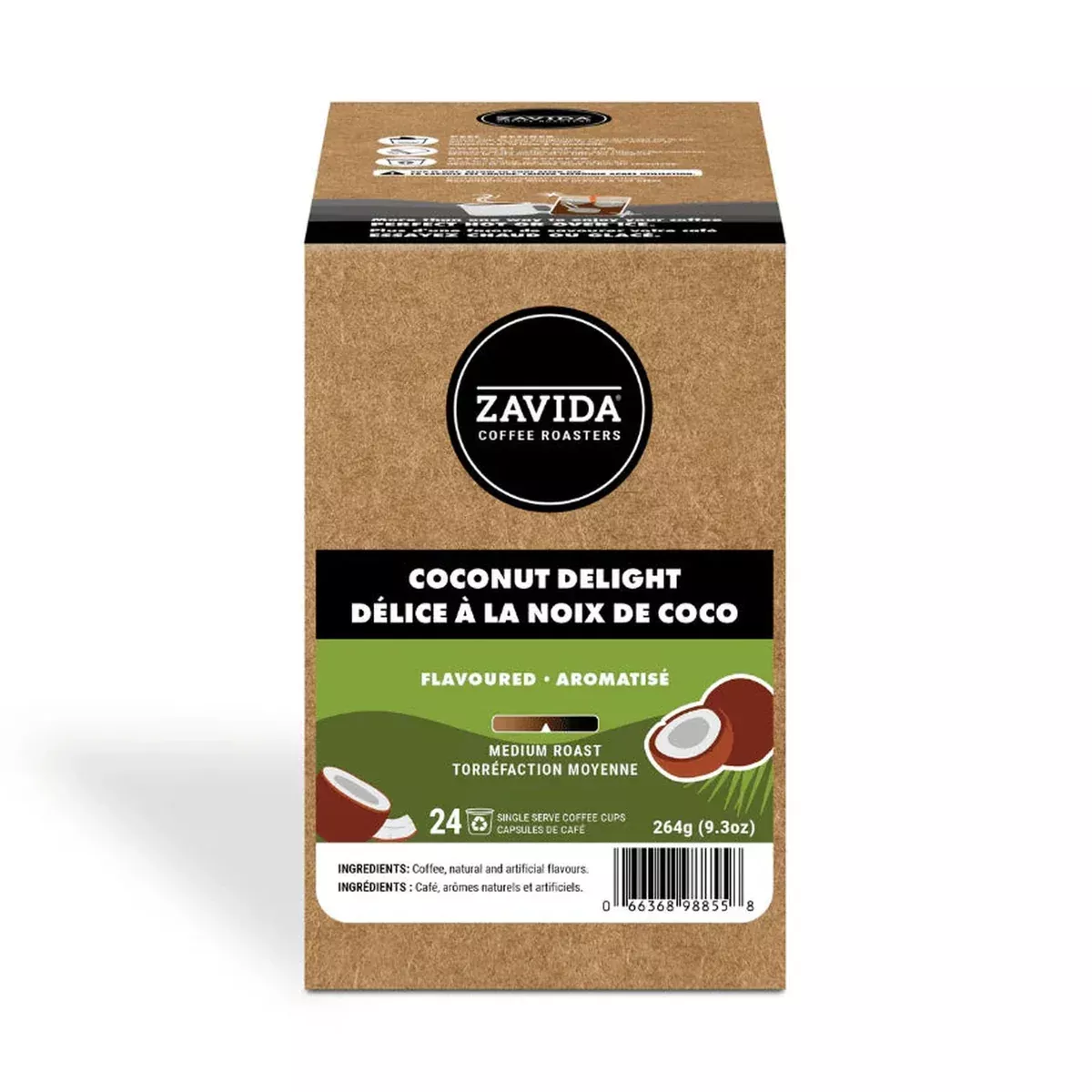 Zavida Coconut Delight Single Serve Coffee 24 Pack