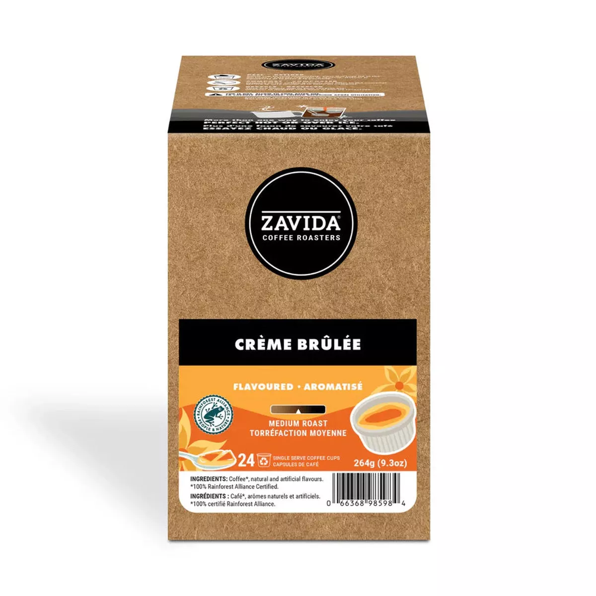 Zavida Crème Brûlée Single Serve Coffee 24 Pack