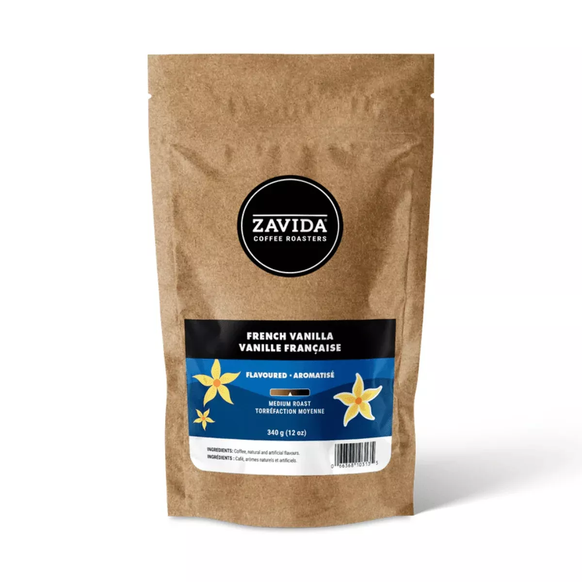 Zavida French Vanilla Whole Bean Coffee, 12 oz.