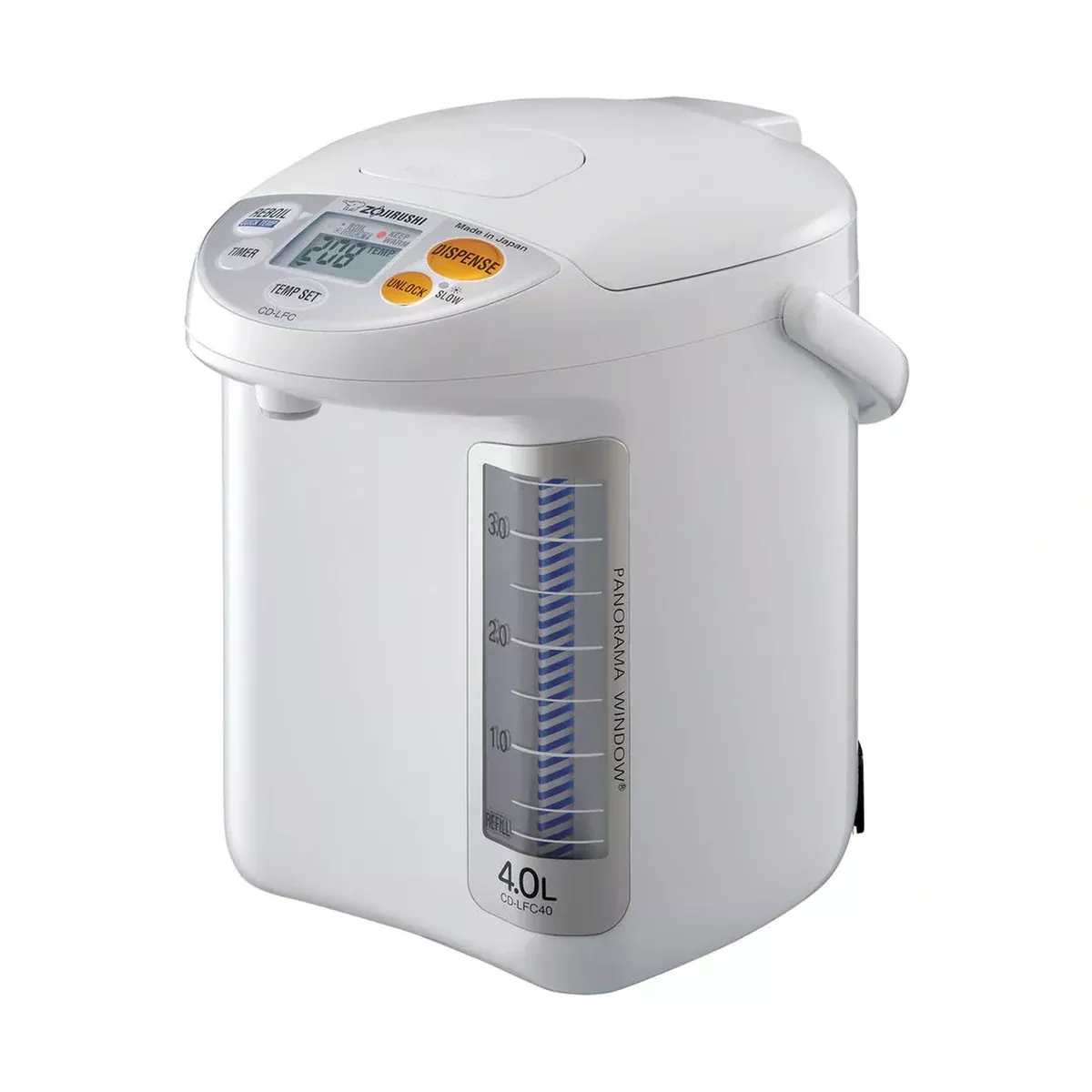 Zojirushi 4L Panorama Window Water Dispensing Pot, White #CD-LFC40